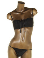 【☆HAPPY PRICE☆￥2900(税抜)】Sexyレースアップ ブラショーツセット/BLACK