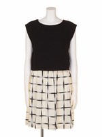 ウィンドーペンチェックコンビワンピース/A