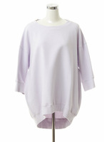 コットンリップル バックコクーンプルオーバー/ラベンダー