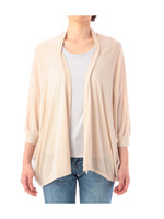 シフォン切り替えドルマンスリーブカーディガン/ベージュ系(051)