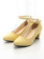 ストラップパンプス/イエロー