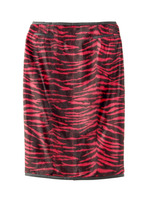 ゼブラ柄トリムタイトスカート/ブラック(119)