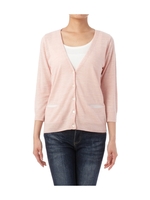 バック切り替えVネックカーディガン/ピンク系(071)