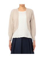 長袖ニットボレロ/ベージュ系(051)