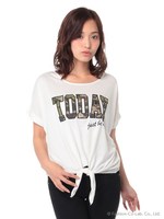 迷彩TODAY前シバリT/シロ