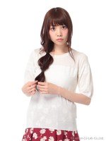 Jレース付ニット/柄Ａ