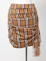 チェックラップスカート/ネイビー