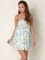 シャーリングフラワーベアOP/WHT