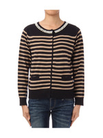 パールビジューつきニットカーディガン/ネイビー(393)