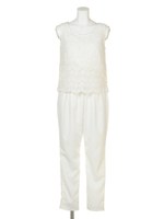 レースコンビオールインワン/ホワイト