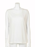 異素材切替ペイズリー柄TOPS/ブラック