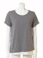 Ｓ　レイヤードアシメＴシャツ/グレー