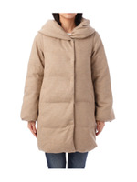 ファイバーニット中綿入りコート/ライトベージュ(051)