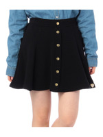 リップルボタン付きフレアスカート/ネイビー(093)