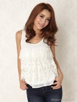 レースコンビフレアTOP/WHT