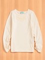 レース付き長袖Tシャツ/生成