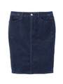CORDUROY STRETCH SKIRT/NAVY