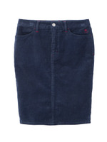 CORDUROY STRETCH SKIRT/NAVY