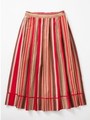 NATIVE STRIPE SKIRT/RED