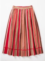 NATIVE STRIPE SKIRT/RED