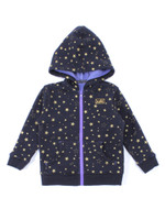 ZIP-UP  SWEAT  HOODIE  GLITTERING  STAR/ASH