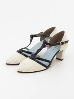 【JELLYBEANS】Tストラップセパレートパンプス/アイボリー