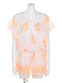 【juliet dunn】 COTTON DEEP V DRESS IN NECK FLOWER PRINT/WHITE
