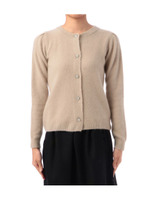 カシミヤビジューボタンカーディガン/グレー系(010)