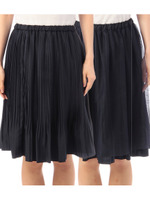 サテンプリーツ×チュールリバーシブルスカート/オフホワイト(003)