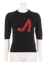 パールハイヒールニット/ブラック