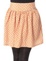 リンゴ柄スカート/オレンジ