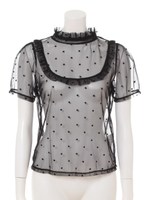 CANDY FRILL TULLE TOPS/BLACK