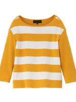 [L]ボーダークロップドプルオーバー/ブルー系(392)