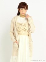 【LIZ LISA】フード付キロングカーディガン/ホワイト