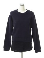 コットンリップル コンパクトプルオーバー/ネイビー