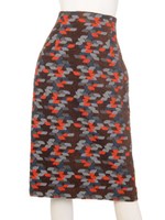 ジオメジャガードスカート/ブラウン