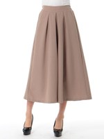 ストライプガウチョパンツ/ベージュ