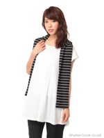 フード付きチュニック/ホワイト