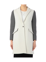 配色ソフトチェスターコート/オフホワイト(104)