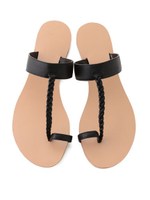 Tストラップトングサンダル/BLACK