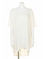 【Casual】スリットカットチュニックTee/オフホワイト