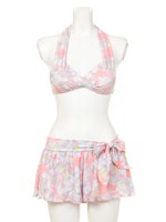 【REBECCA TAYLOR】FROST FLOWER/キュロットセットビキニ/ブルー