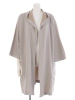 【ROSE BUD】REVERSIBLE HOODED PONCHO GOWN/IVO/LT.GRY