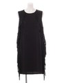 【SEE U SOON】S/LESS FRINGE DRESS/BLACK