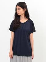 シルクレーヨンニットチュニック/ボルドー(364)