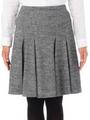 ハイウエストプリーツフレアスカート/グレー(219)