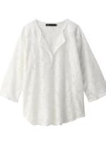 フラワーレースブラウス/ホワイト(001)