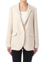 ポリエステルテーラードジャケット/ライトベージュ(051)