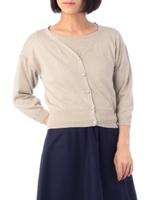 ラメ混コンパクトカーディガン/ブラック(019)