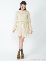 レディライクニットワンピース/ライトベージュ